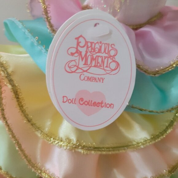 Precious Moments Angel  Of The South Doll Collectible with Rainbow Dress & Gold - Picture 6 of 15